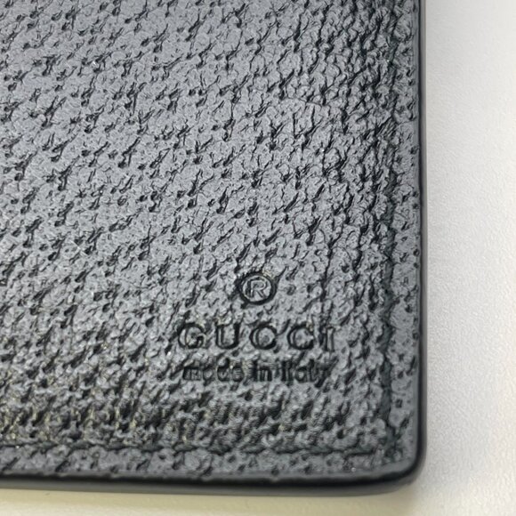 Gucci Grained Leather Bifold Wallet with Bee Insignia in Black - NWOT - Picture 5 of 11